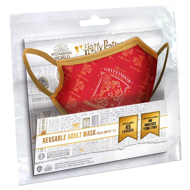 Harry Potter Gryffindor reusable adult face mask product photo
