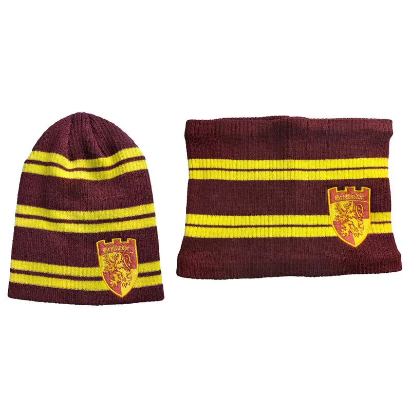 Harry Potter Gryffindor winter set snood hat product photo