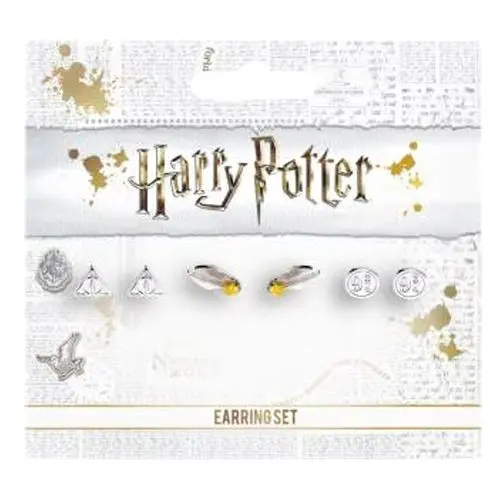 Harry Potter Earrings 3-Pack Snitch/Deathly Hallows/Platform 9 3/4 (silver plated) termékfotó