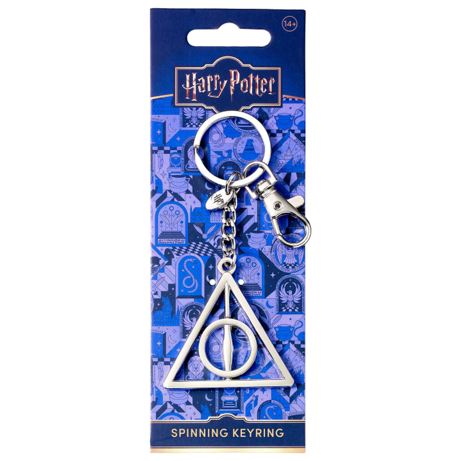 Harry Potter Deathly Hallows spinning keyring product photo
