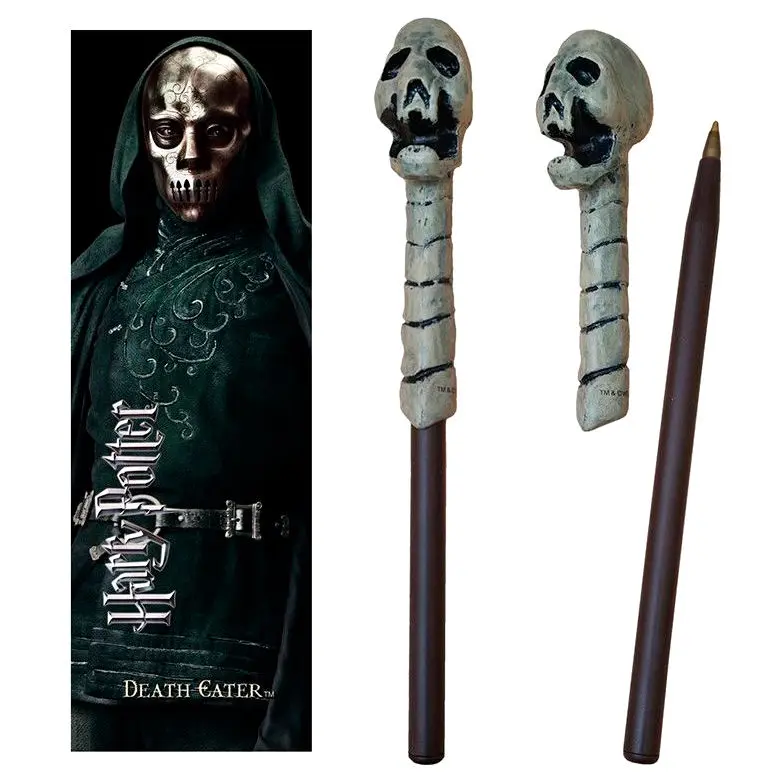 Harry Potter Death Eater Skull wand pen and bookmark termékfotó