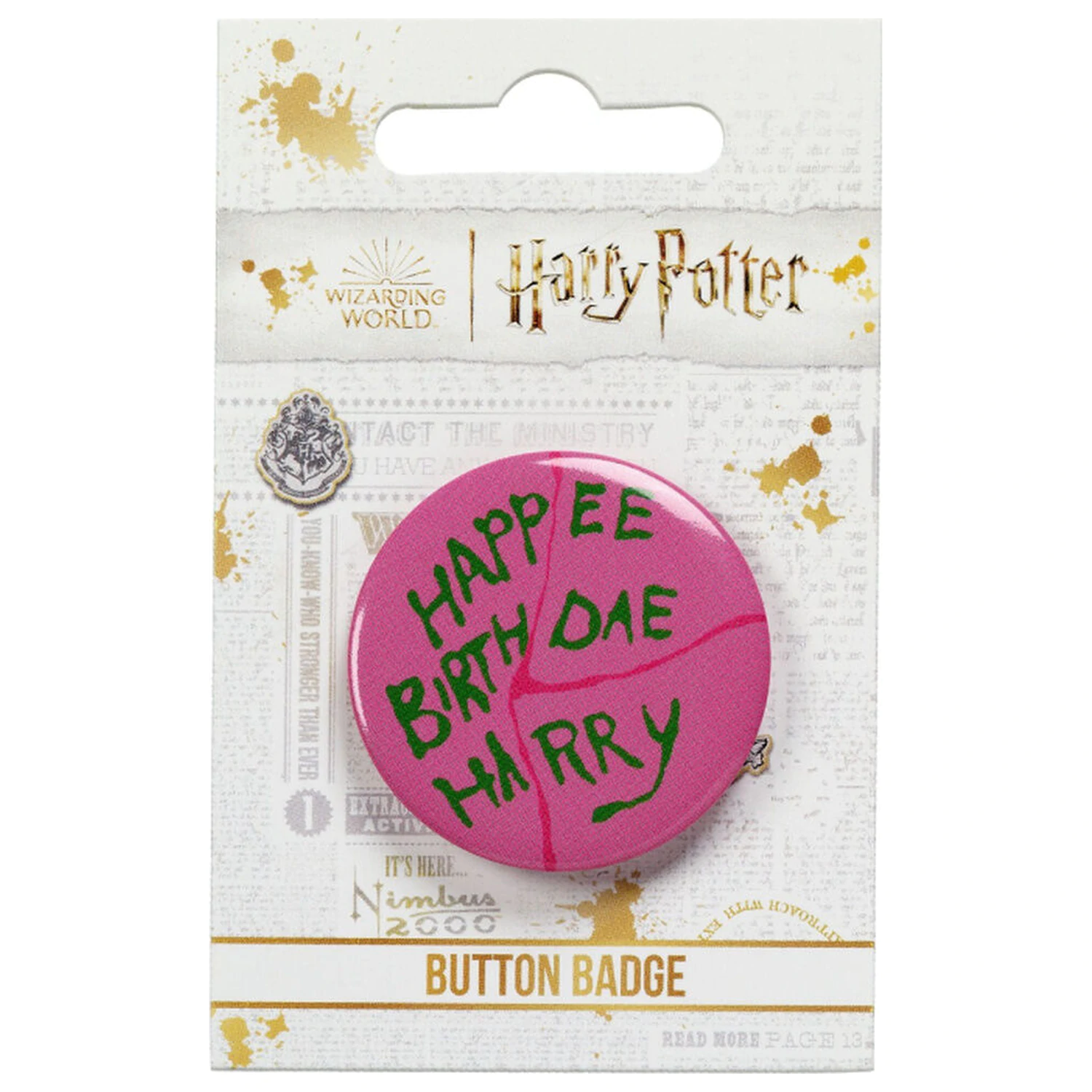 Harry Potter Happee Birthdae Cake button badge product photo