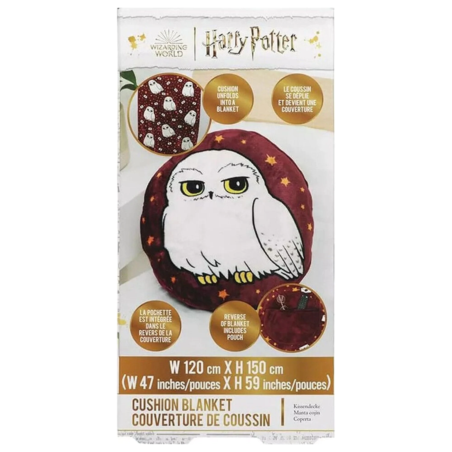 Harry Potter Hedwig 2 in 1 blanket és cushion product photo