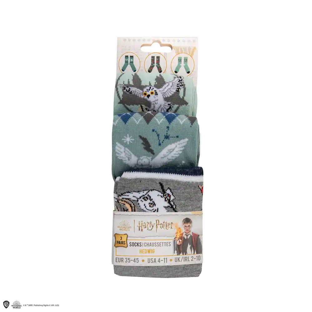 Harry Potter Socks 3-Pack Hedwig termékfotó