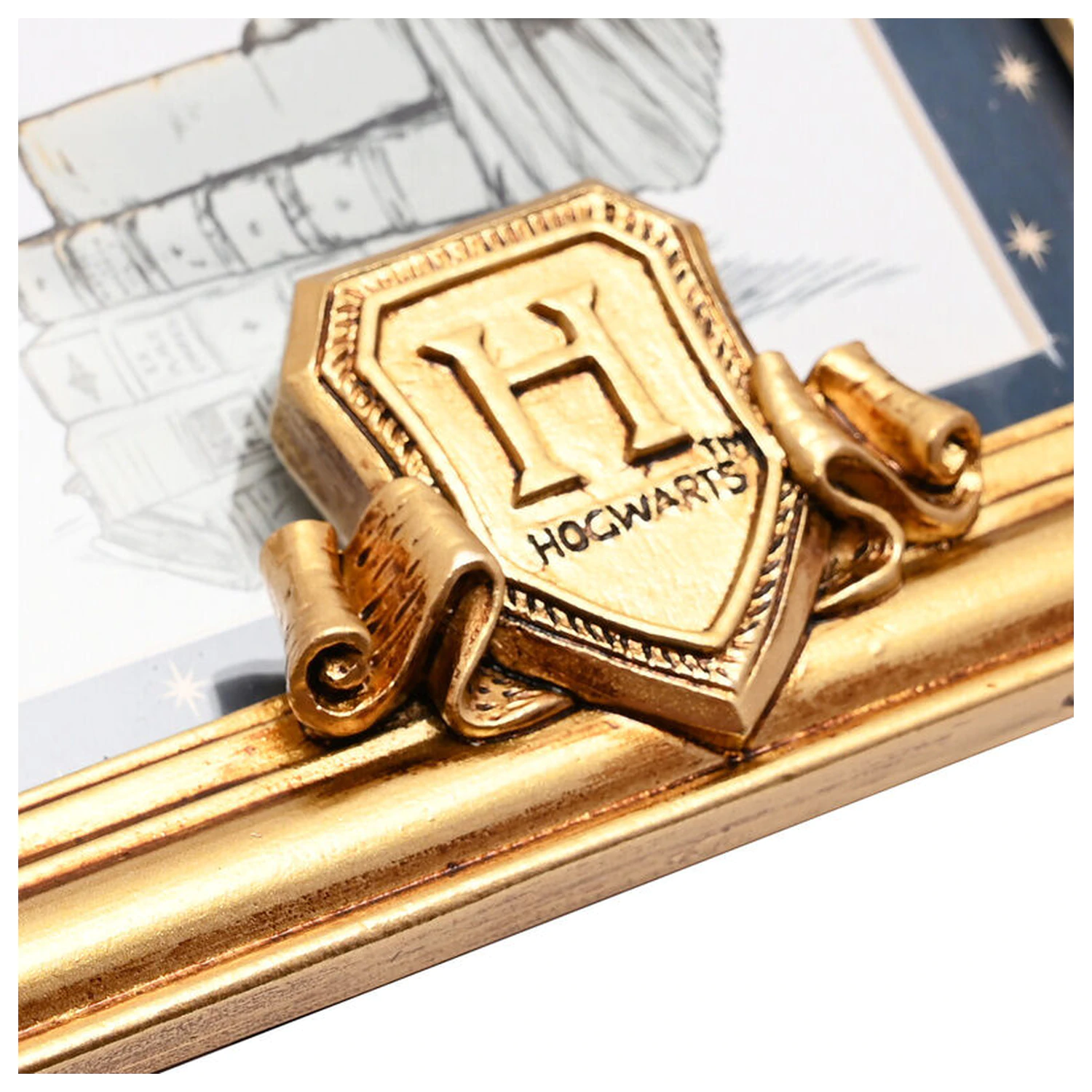 Harry Potter Hedwig gold photo frame product photo