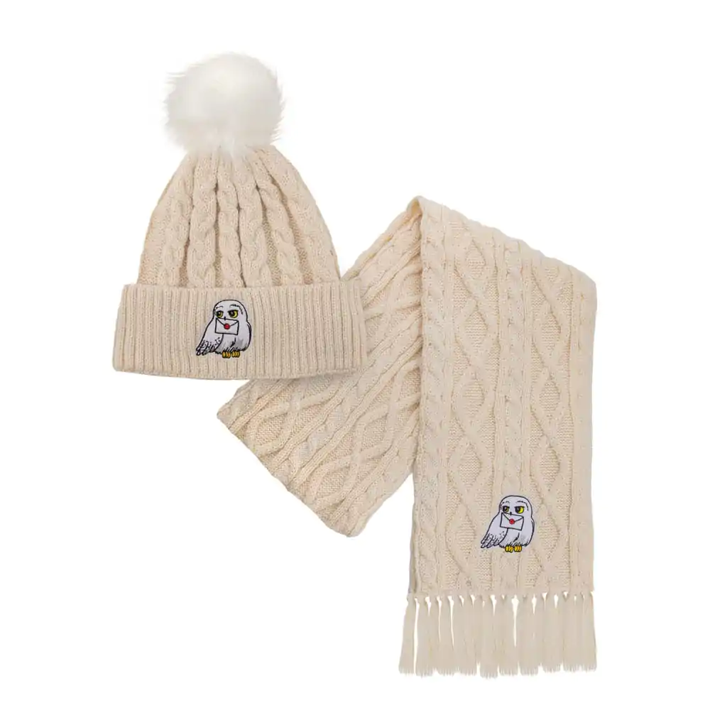 Harry Potter Beanie &amp; Scarf Set for Kids Hedwig product photo