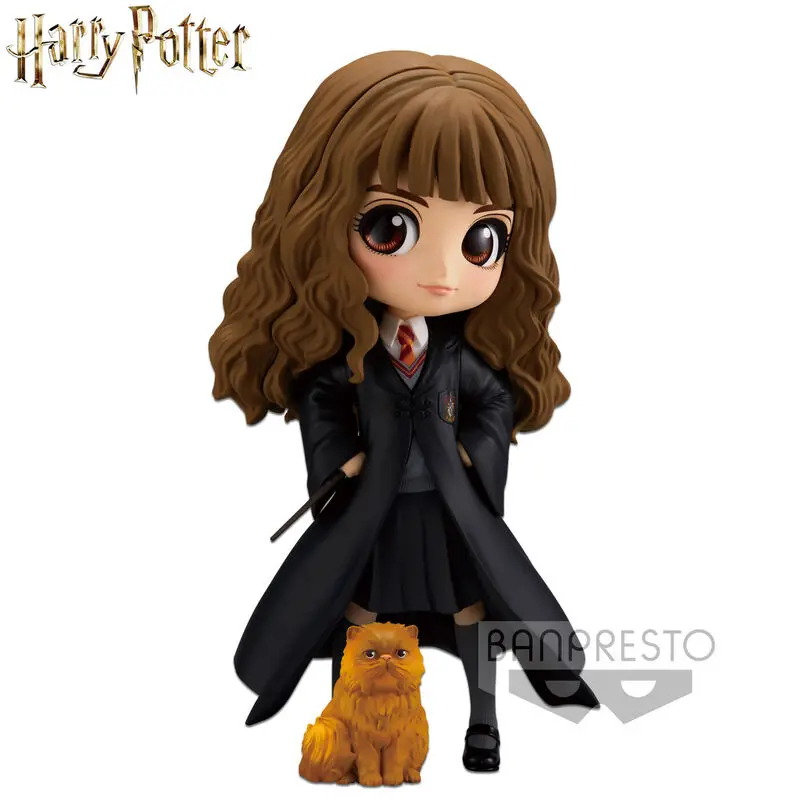 Harry Potter Q Posket Mini Figure Hermione Granger with Crookshanks 14 cm product photo