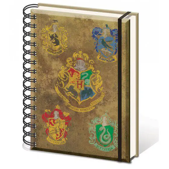 Harry Potter Notebook A5 Hogwart's Crests termékfotó