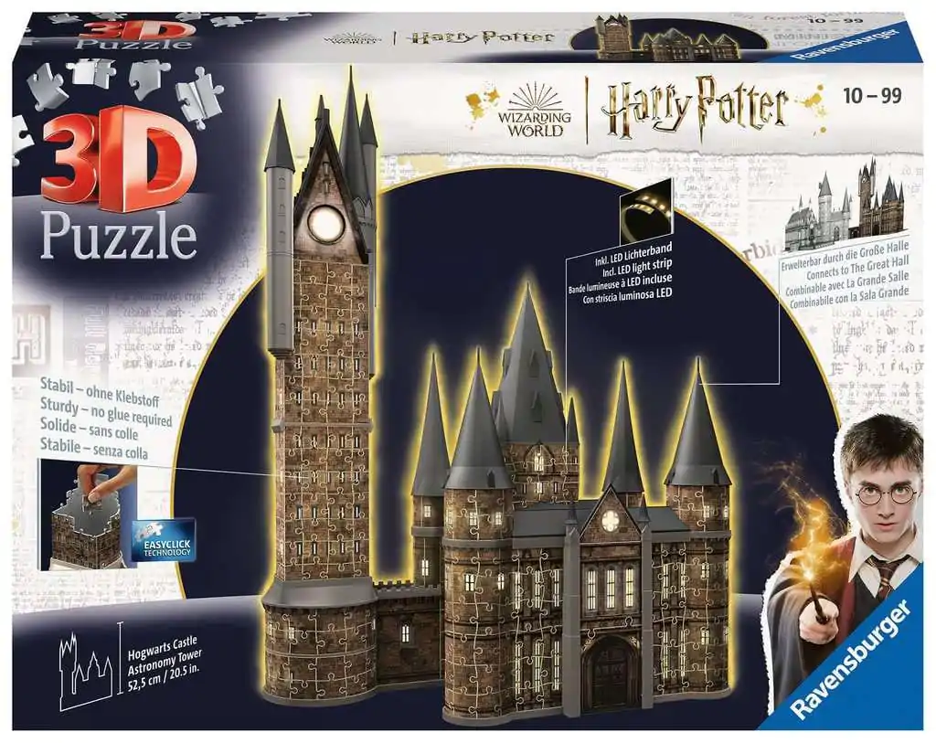 Harry Potter 3D Puzzle Hogwarts Castle: Astronomy Tower - Night Edition (540 Pieces) product photo