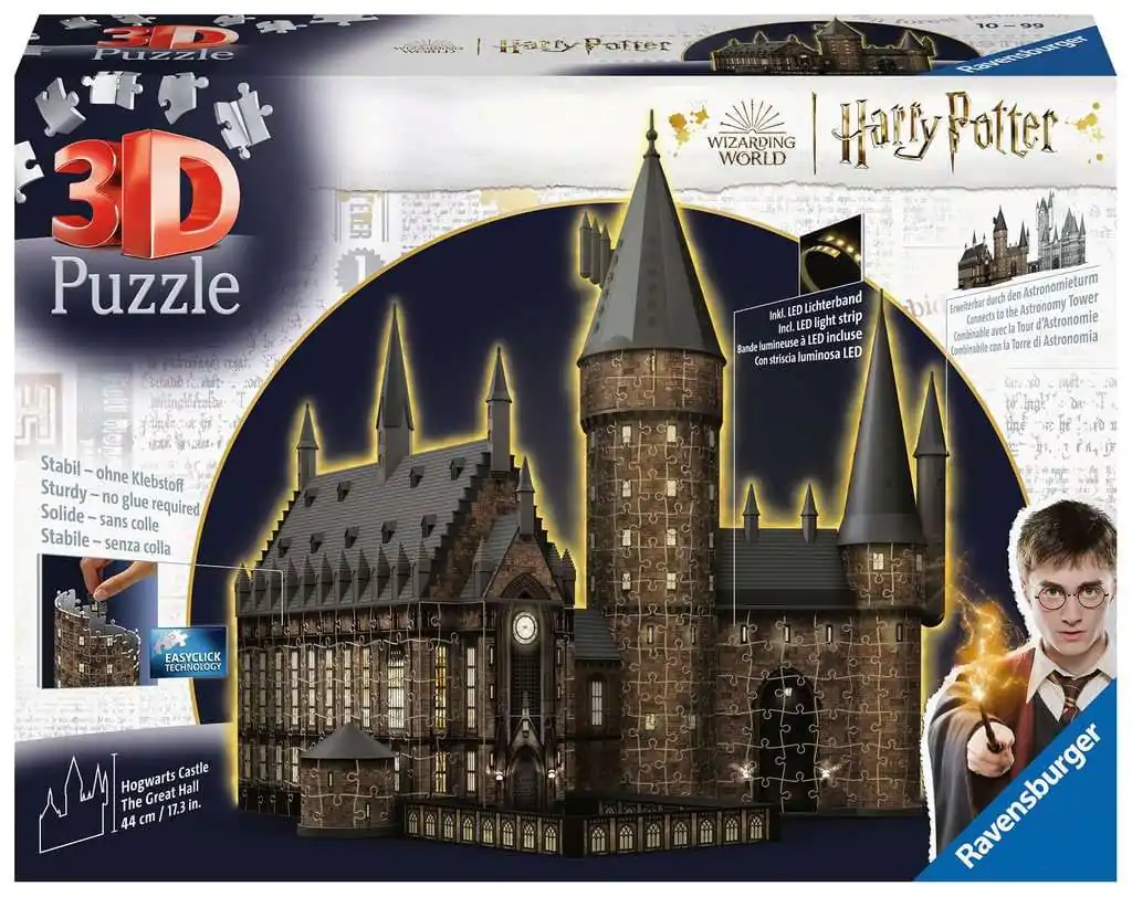 Harry Potter 3D Puzzle Hogwarts Castle: Great Hall - Night Edition (643 Pieces) product photo