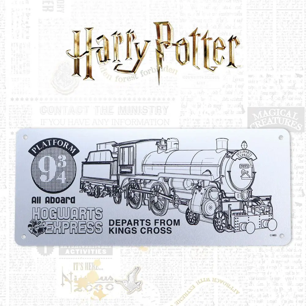 Harry Potter Tin Sign Hogwarts Express Schematic product photo