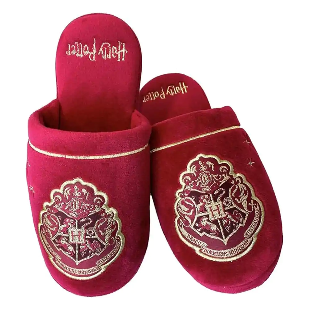 Harry Potter Slippers Hogwarts Gold on Burgundy EU 38-43 product photo