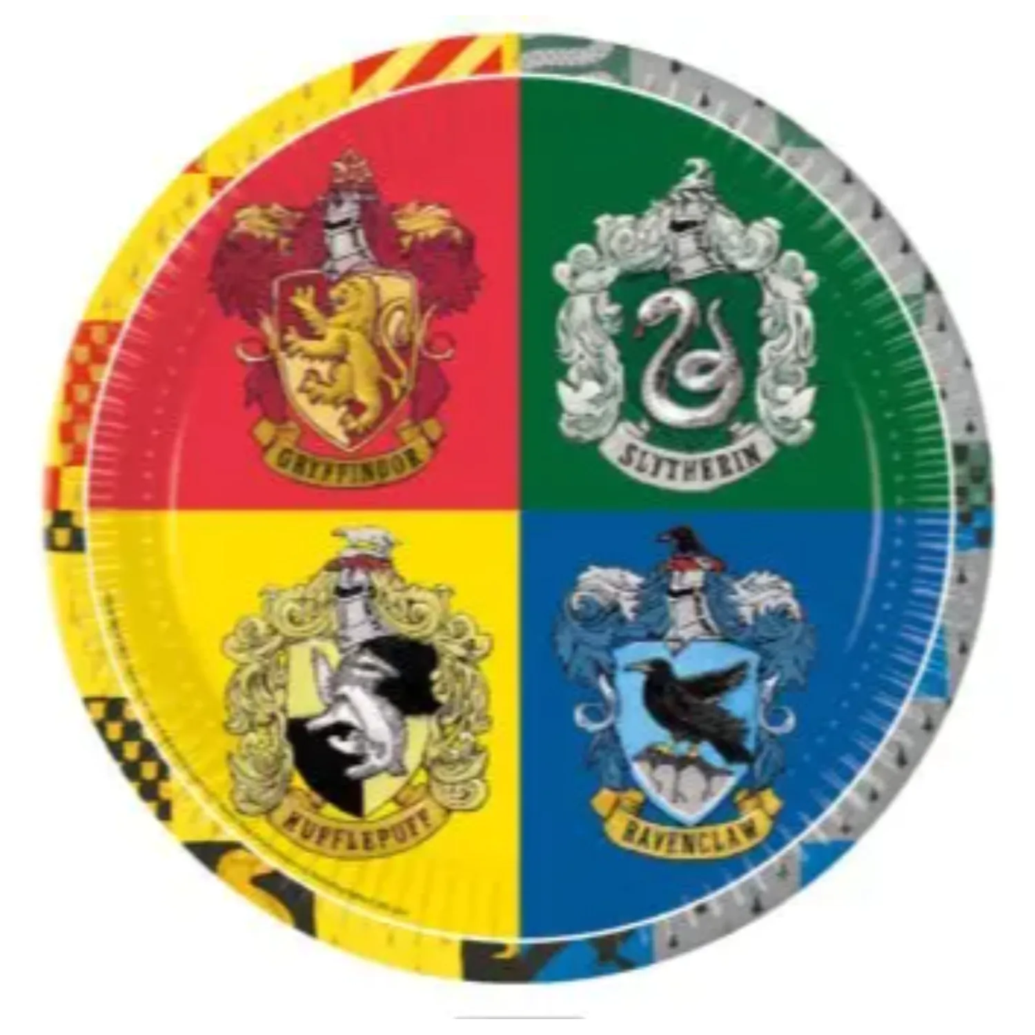 Harry Potter Hogwarts Houses paper plates 8 pcs 23 cm FSC product photo