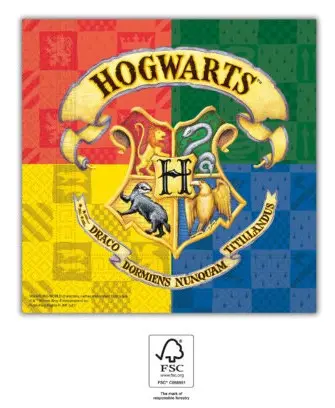 Harry Potter Hogwarts Houses Napkins 20 pcs 33*33 cm FSC product photo