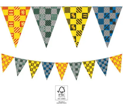 Harry Potter Hogwarts Houses Bunting FSC 2.3 m product photo