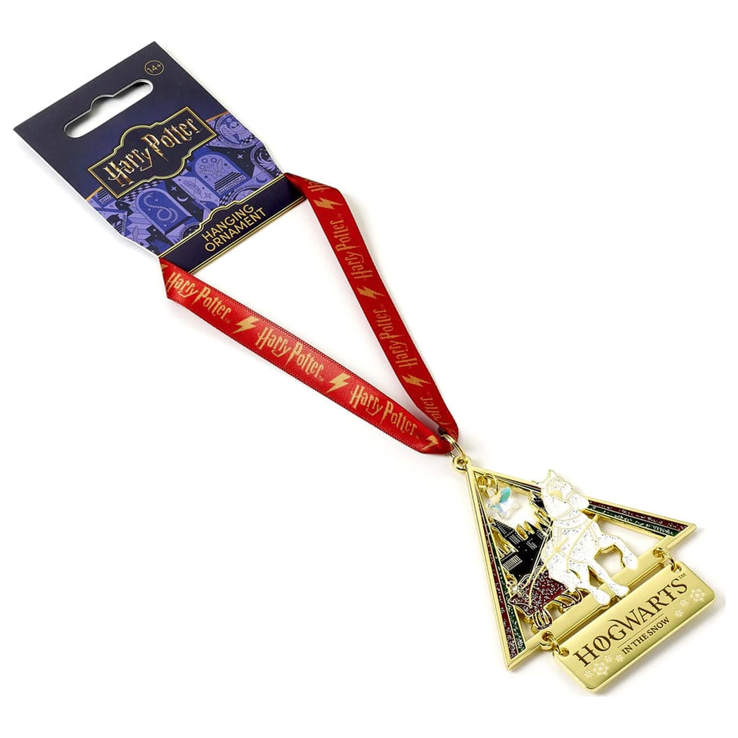 Harry Potter tree ornament Hogwarts in the Snow (Golden Tone) product photo