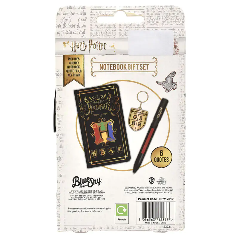 Harry Potter Hogwarts notebook + keychain product photo