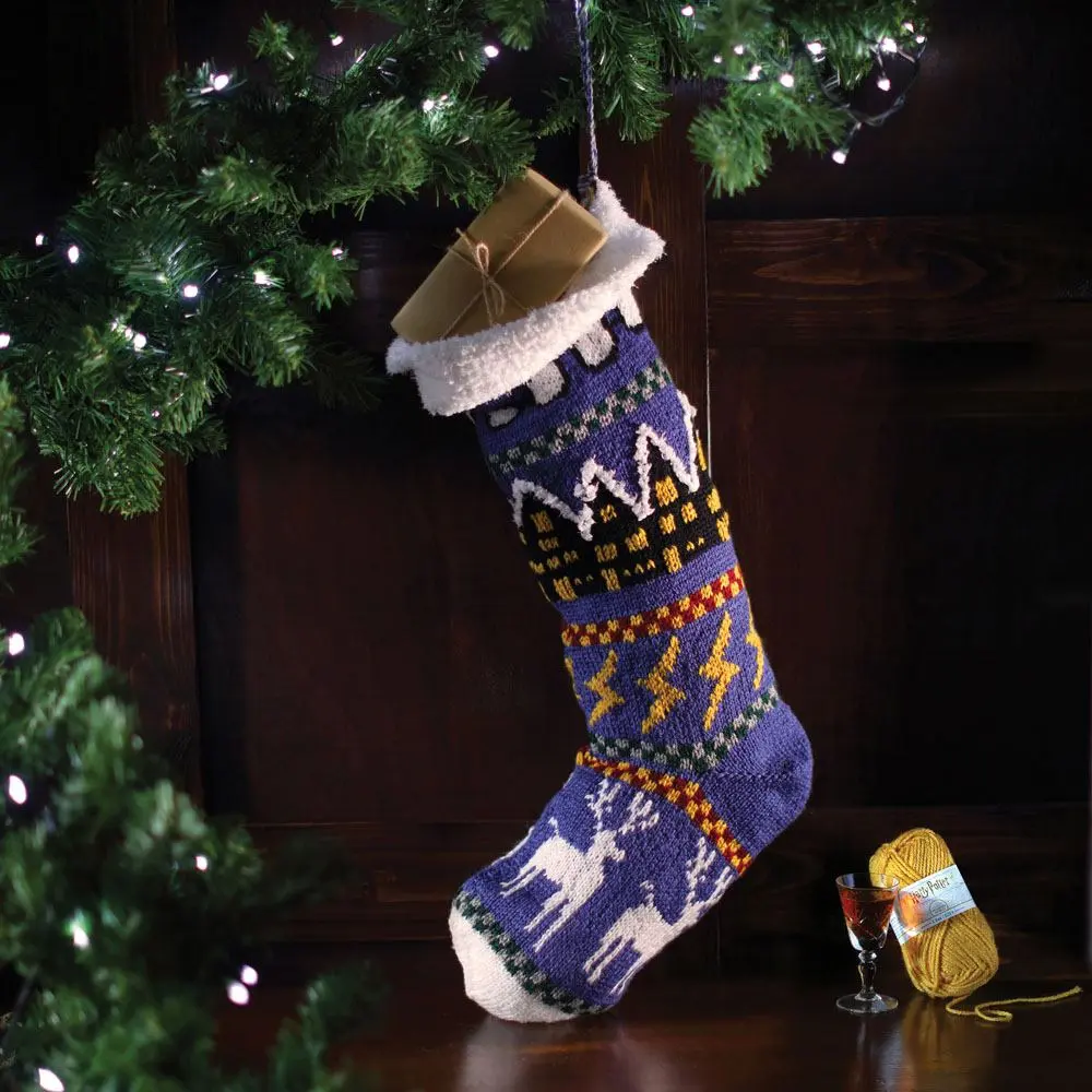 Harry Potter Knitting Kit Christmas Stocking Hogwarts product photo