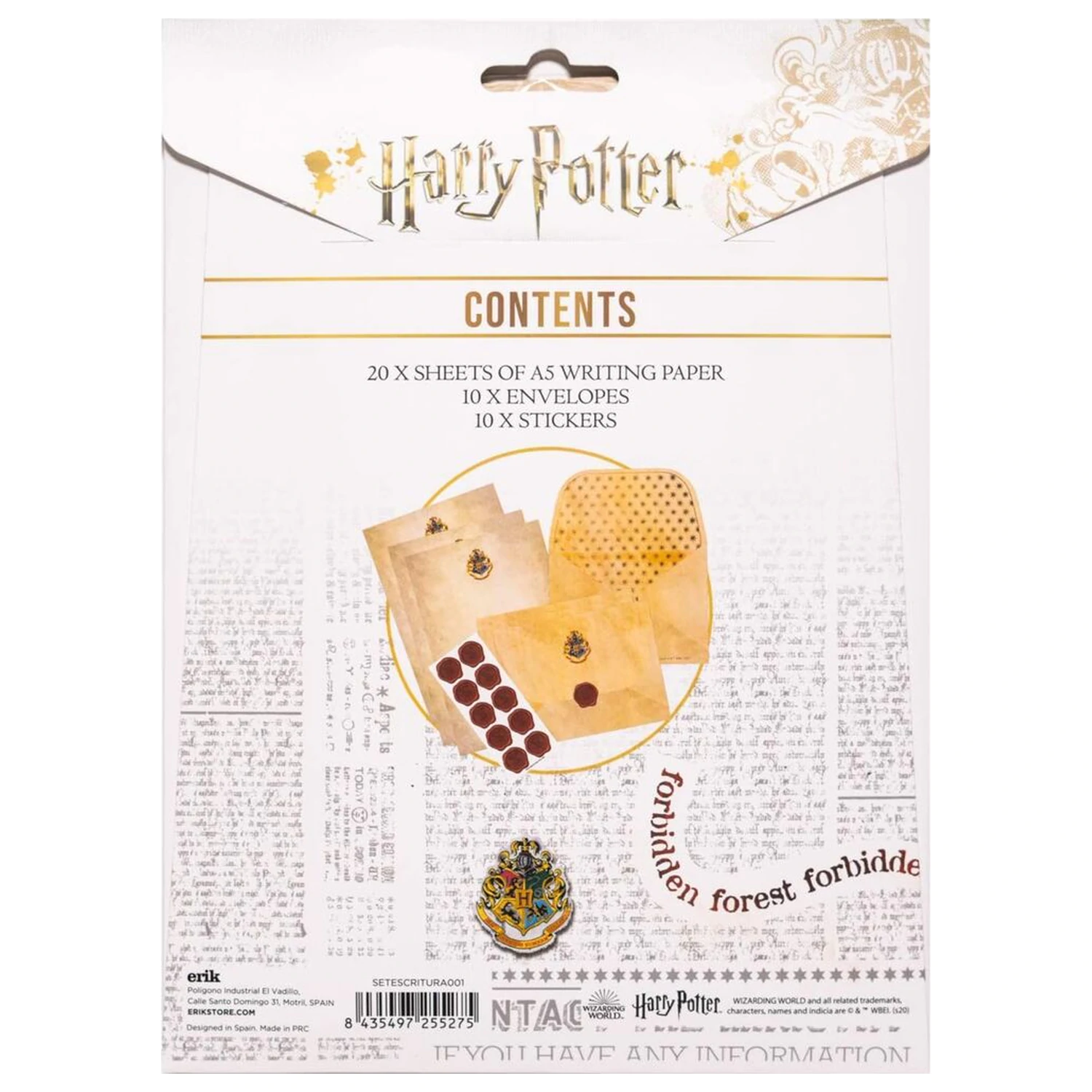Harry Potter Letter Writing Set Hogwarts product photo