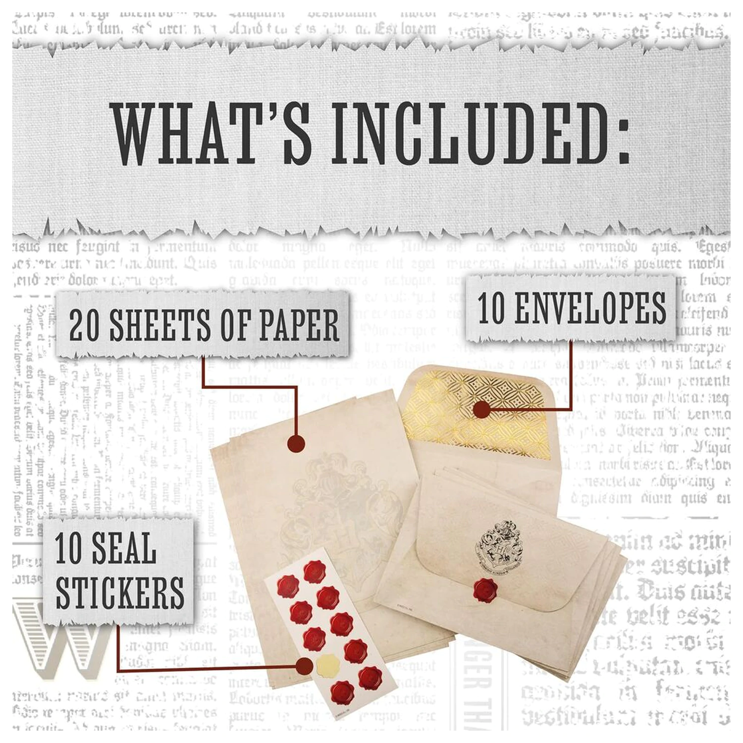 Harry Potter Letter Writing Set Hogwarts product photo