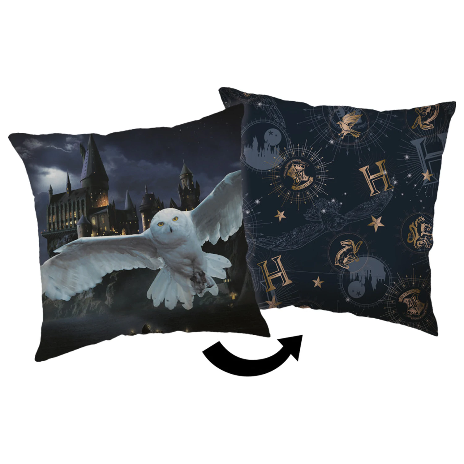 Harry Potter Hogwarts cushion, throw pillow 40x40 cm product photo
