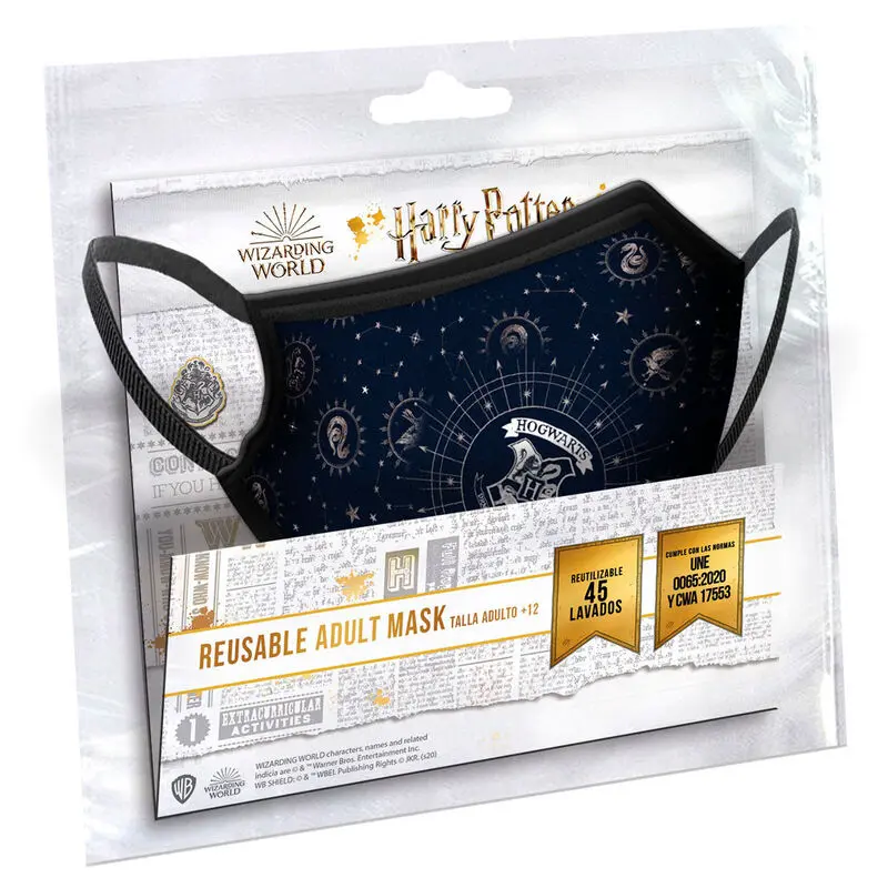 Harry Potter Hogwarts reusable adult face mask product photo