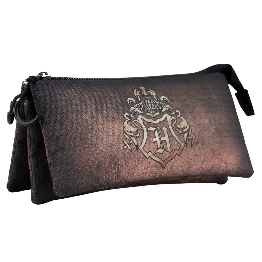 Harry Potter Pencil Case Hogwarts Logo Brown product photo