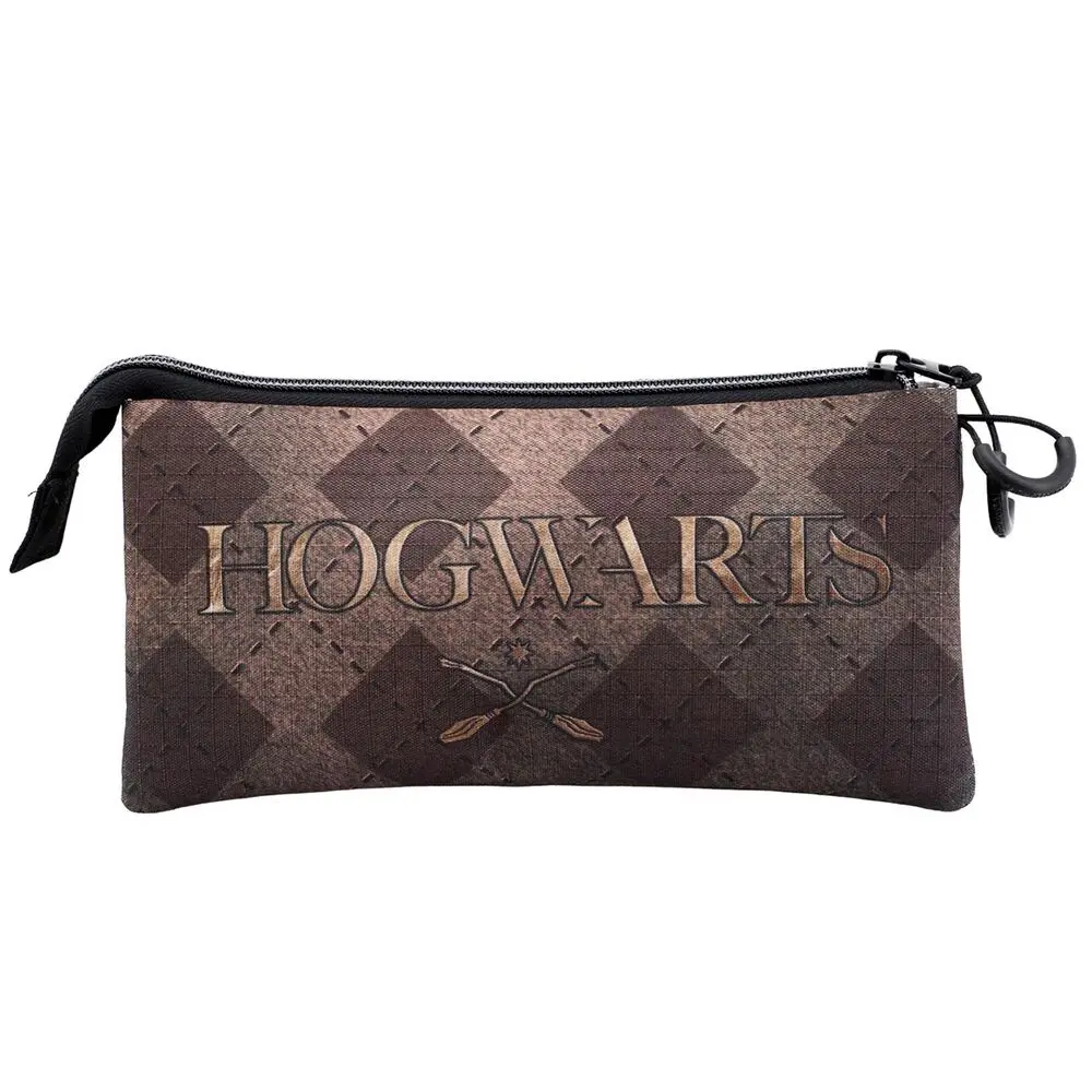 Harry Potter Pencil Case Hogwarts Logo Brown product photo