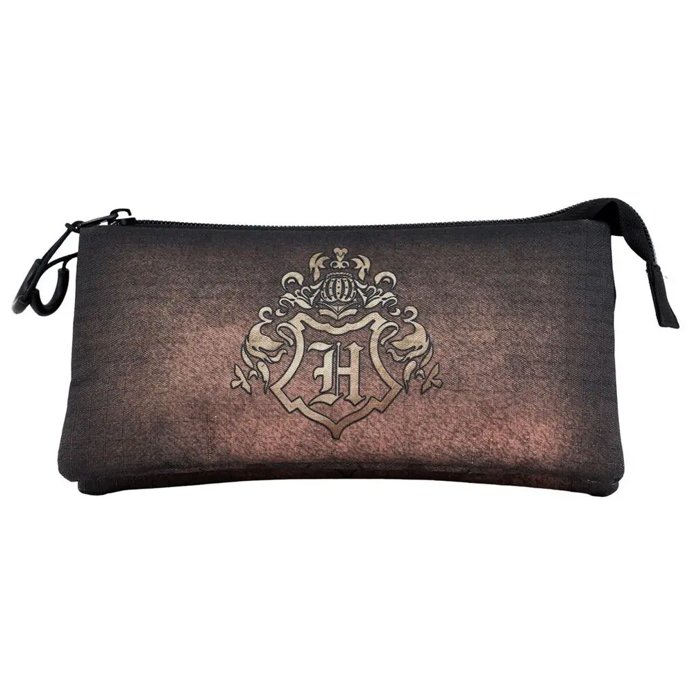 Harry Potter Pencil Case Hogwarts Logo Brown product photo