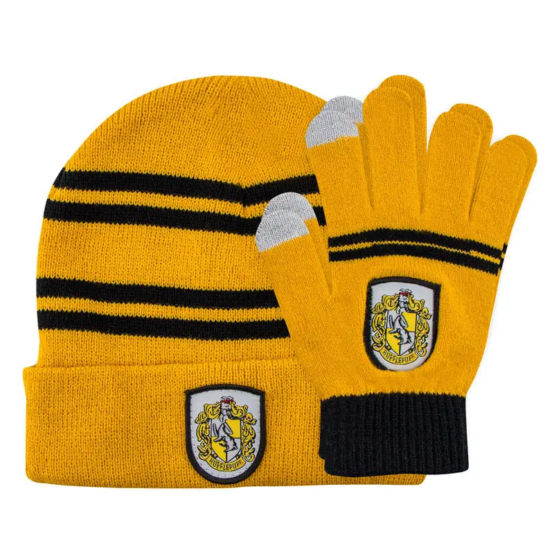 Harry Potter Beanie &amp; Gloves Set for Kids Hufflepuff product photo
