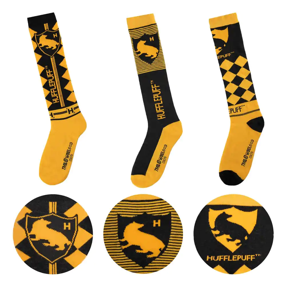 Harry Potter Knee-high socks 3-Pack Hufflepuff termékfotó