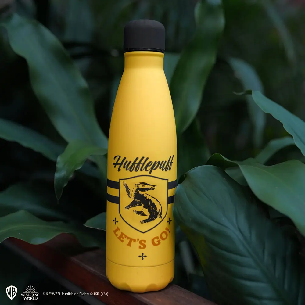 Harry Potter Thermo Water Bottle Hufflepuff Let's Go product photo