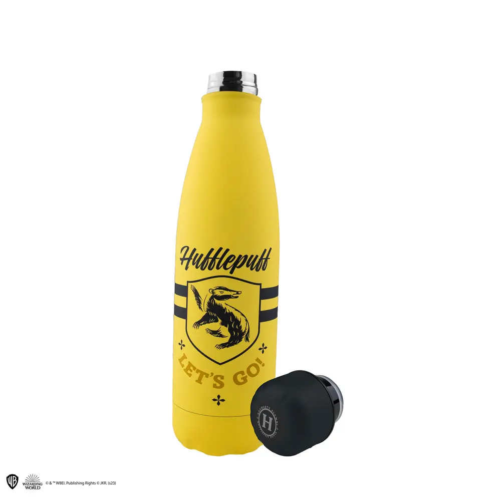 Harry Potter Thermo Water Bottle Hufflepuff Let's Go product photo