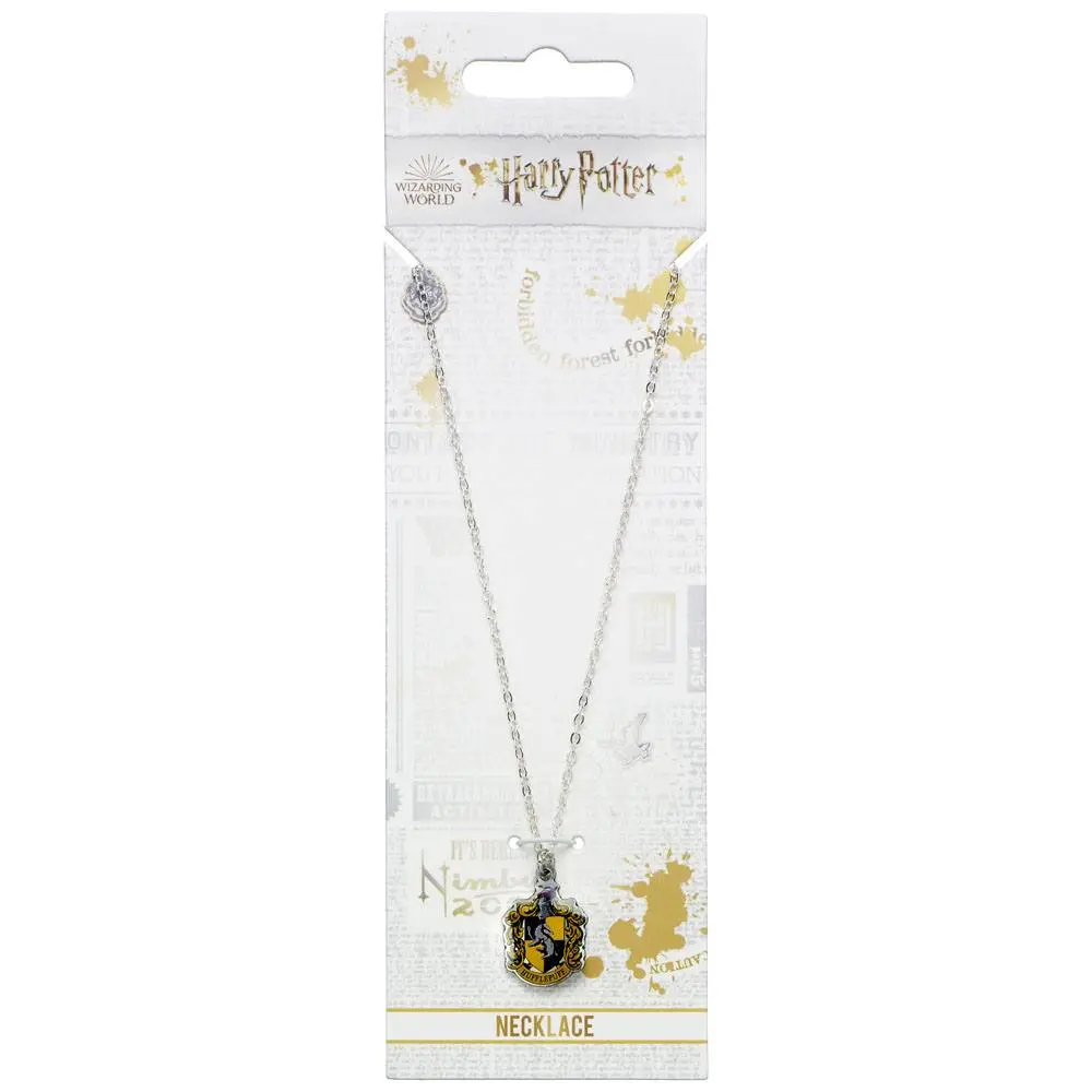 Harry Potter Pendant &amp; Necklace Hufflepuff (silver plated) product photo