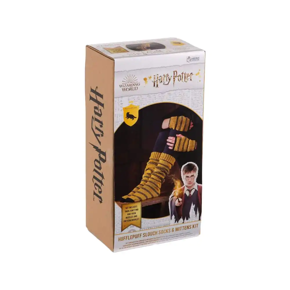 Harry Potter Knitting Kit Slouch Socks and Mittens Hufflepuff product photo