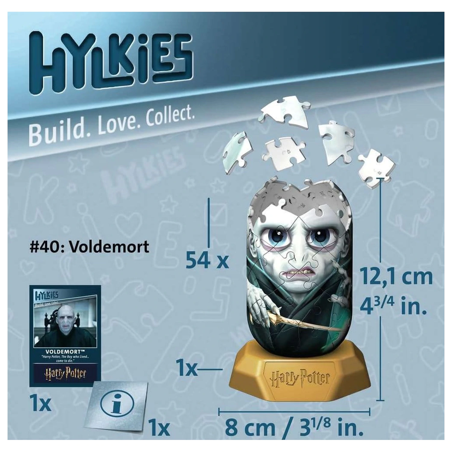 Harry Potter Hylkies 3D Jigsaw Puzzle #40 Voldemort 12 cm product photo