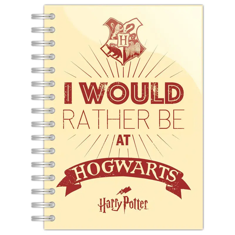 Harry Potter I Would Rather Be at Hogwarts A5 notebook product photo