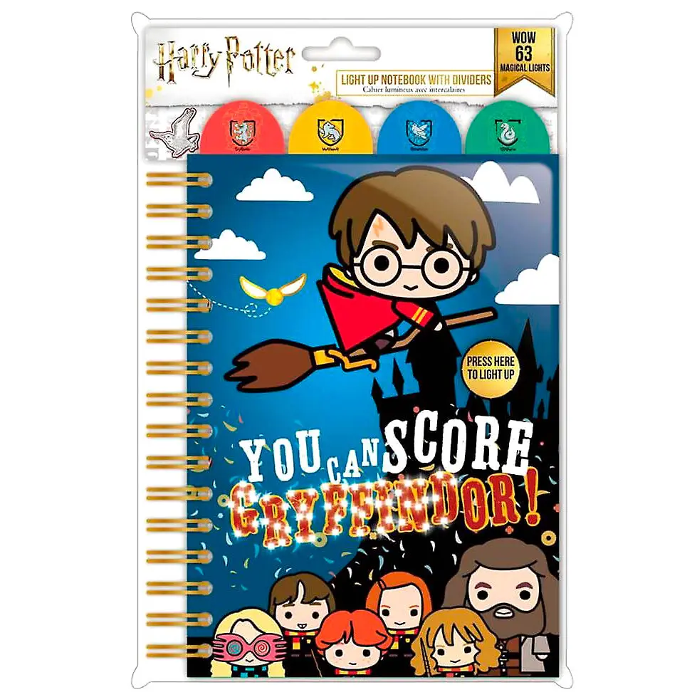 Harry Potter Kawaii A5 led light up notebook product photo