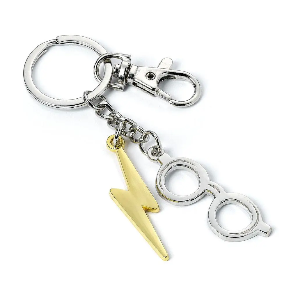 Harry Potter Keychain Lightening Bolt & Glasses (silver plated) termékfotó