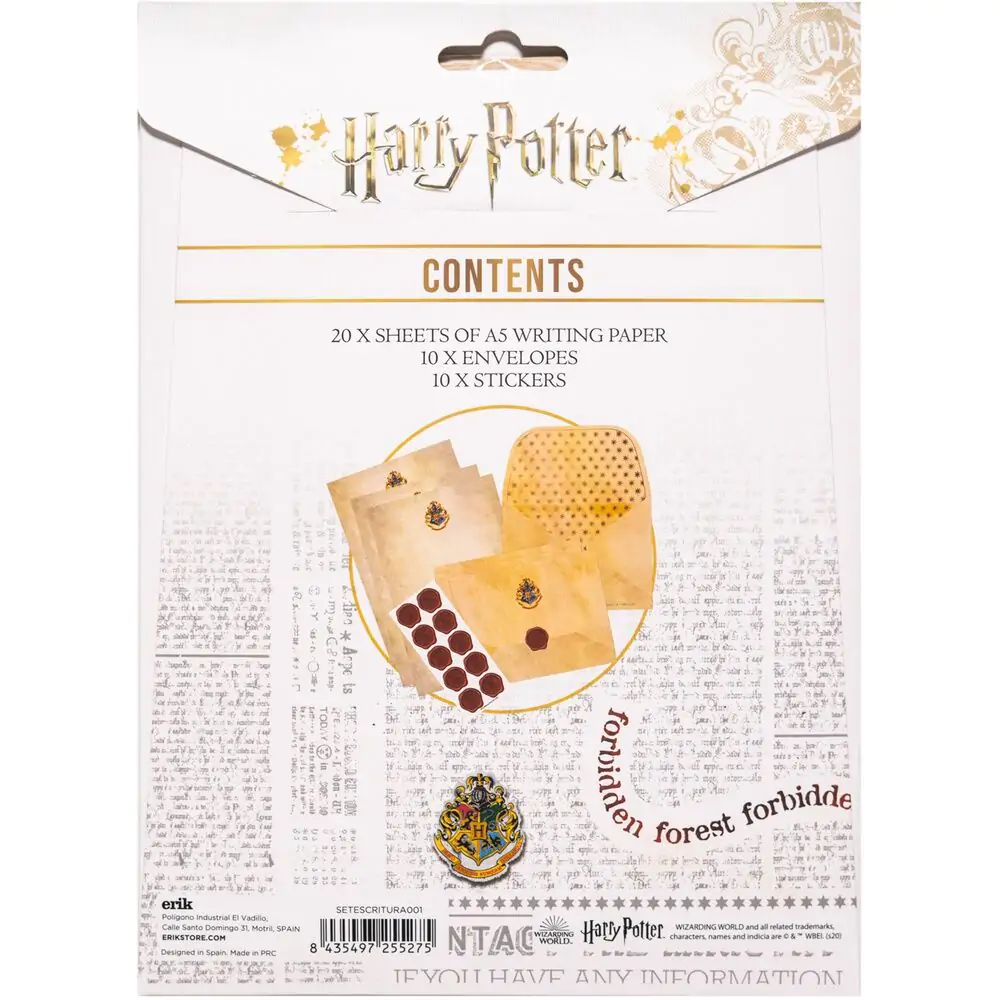 Harry Potter writing set product photo