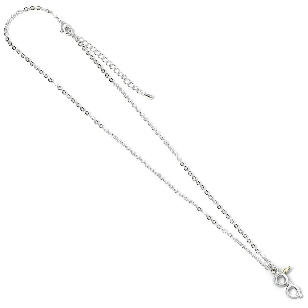 Harry Potter Pendant &amp; Necklace Lightning Bolt with Glasses (silver plated) product photo