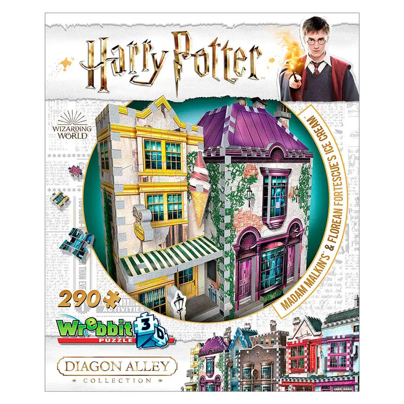 Harry Potter Madame Malkins & Florean Fortecsue's Ice Cream shop 3D puzzle product photo
