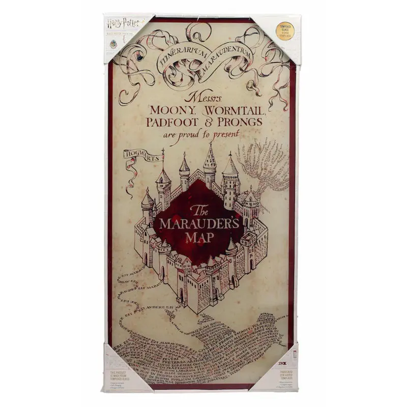 Harry Potter Map Marauder glass poster product photo