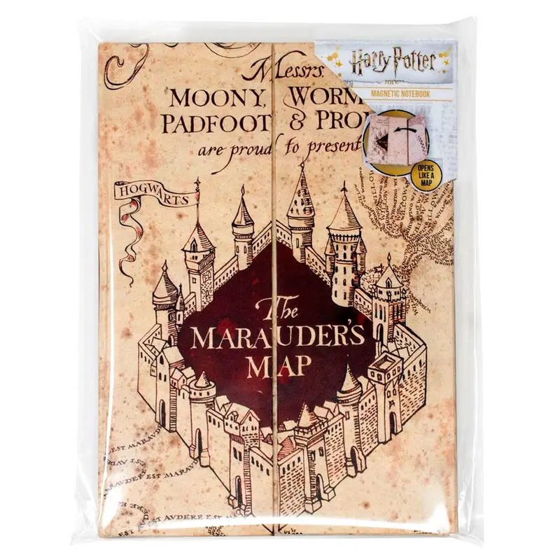 Harry Potter Magnetic Notebook A5 The Marauder's Map product photo