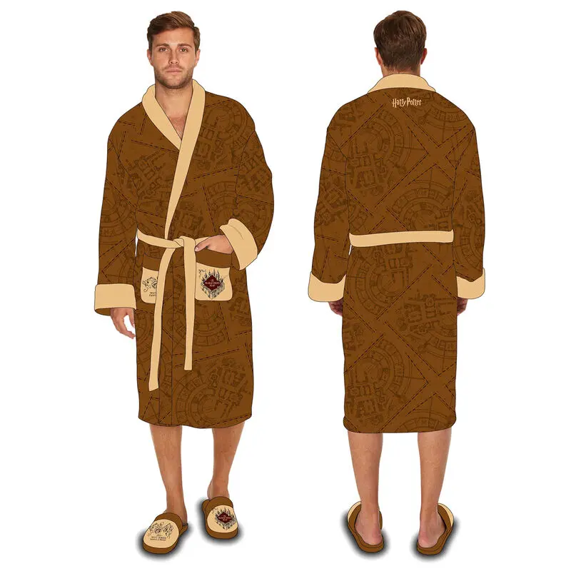 Harry Potter Marauders Map mens bathrobe product photo
