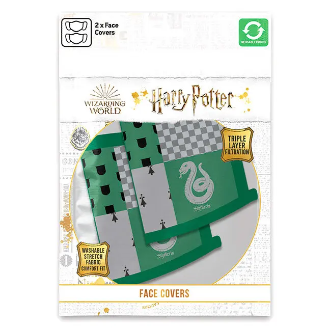 Harry Potter Face Masks 2-Pack Slytherin product photo