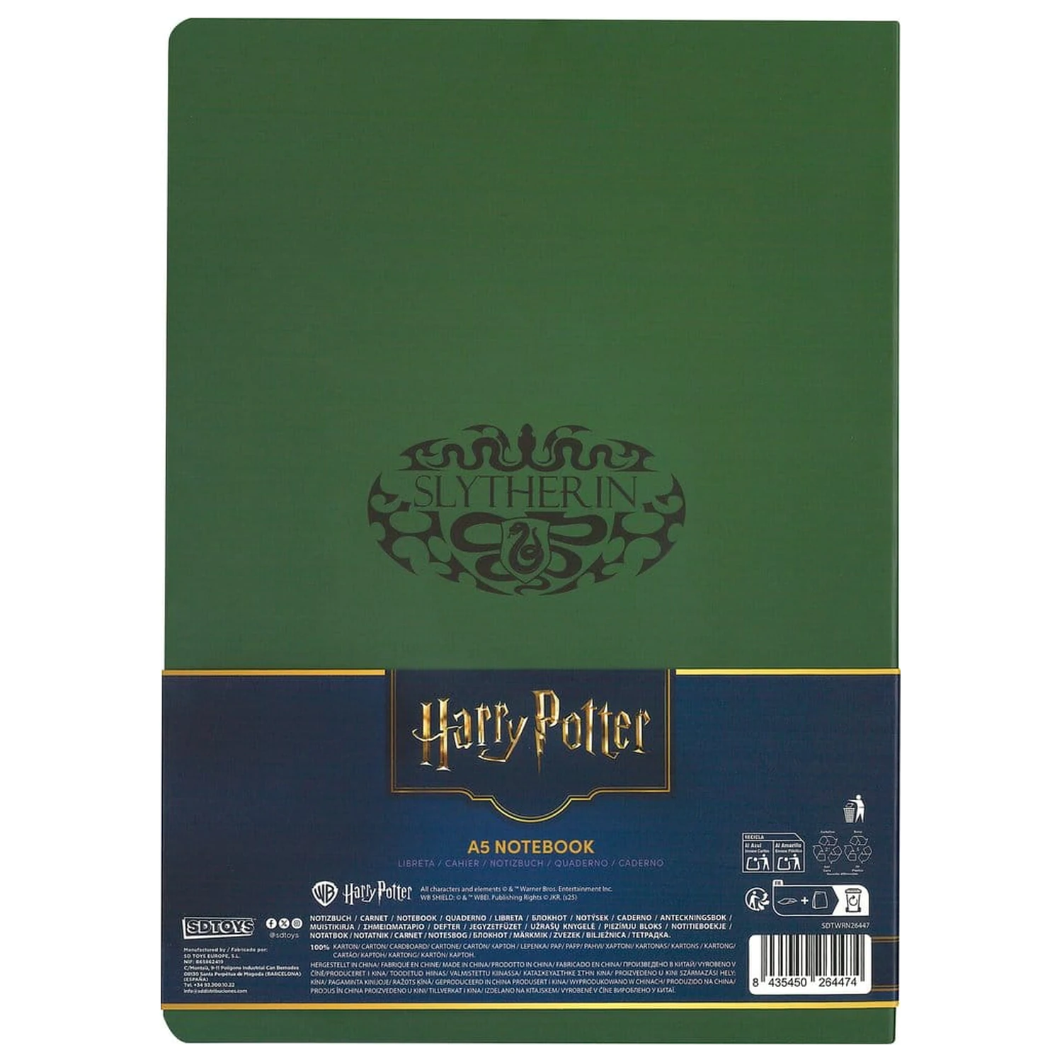 Harry Potter Softcover Notebook Slytherin 21 cm product photo