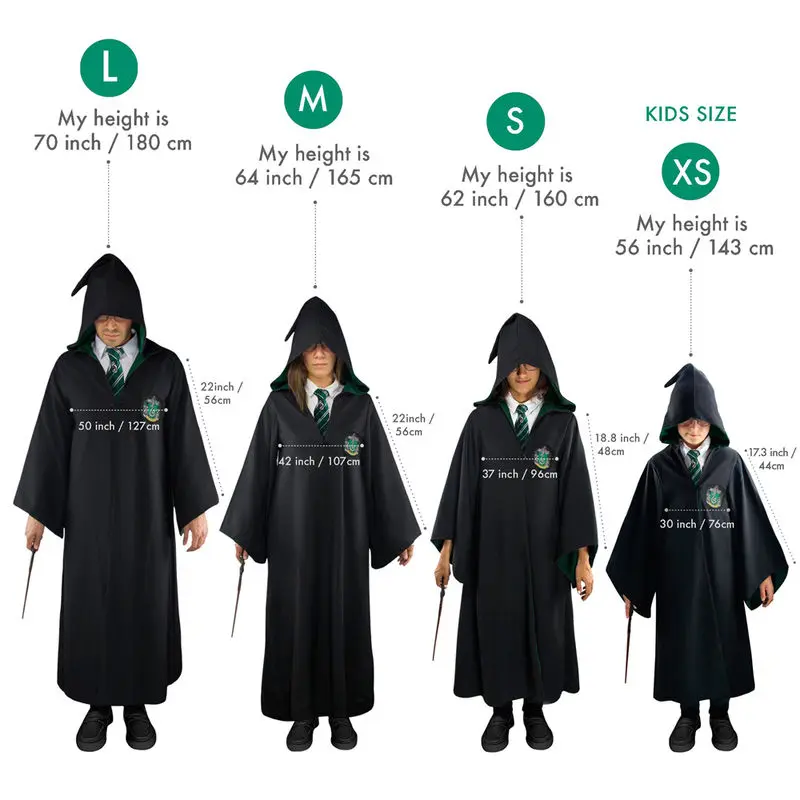 Harry Potter Wizard Robe Cloak Slytherin termékfotó