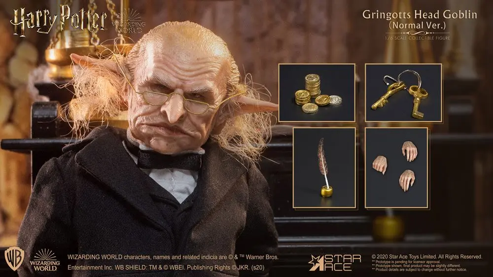 Harry Potter My Favourite Movie Action Figure 1/6 Gringotts Head Goblin 20 cm product photo