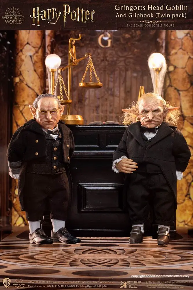 Harry Potter My Favourite Movie Action Figures 1/6 Gringotts Head Goblin &amp; Griphook 20 cm product photo